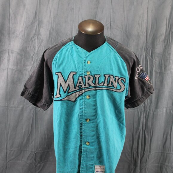 Florida Marlins jersey (VTG) - Stone Wash by Mirage - Men's Large - Picture 3 of 10